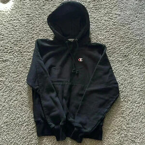 EUC Women’s Reverse Weave Black Hoodie - Size Small